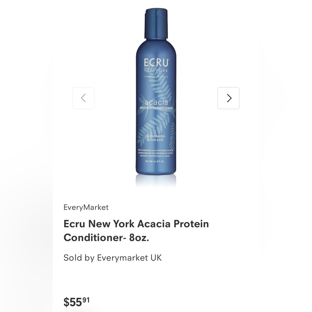 NIB Ecru New York Acacia Protein Conditioner 8fl oz